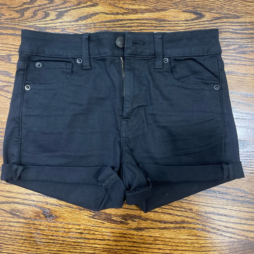 American Eagle Black High Waisted Jean Shorts